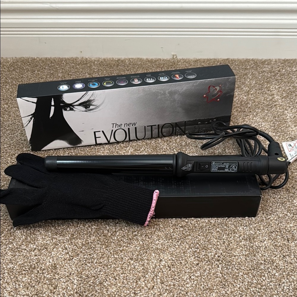 Black Curling Wand with Heat Glove